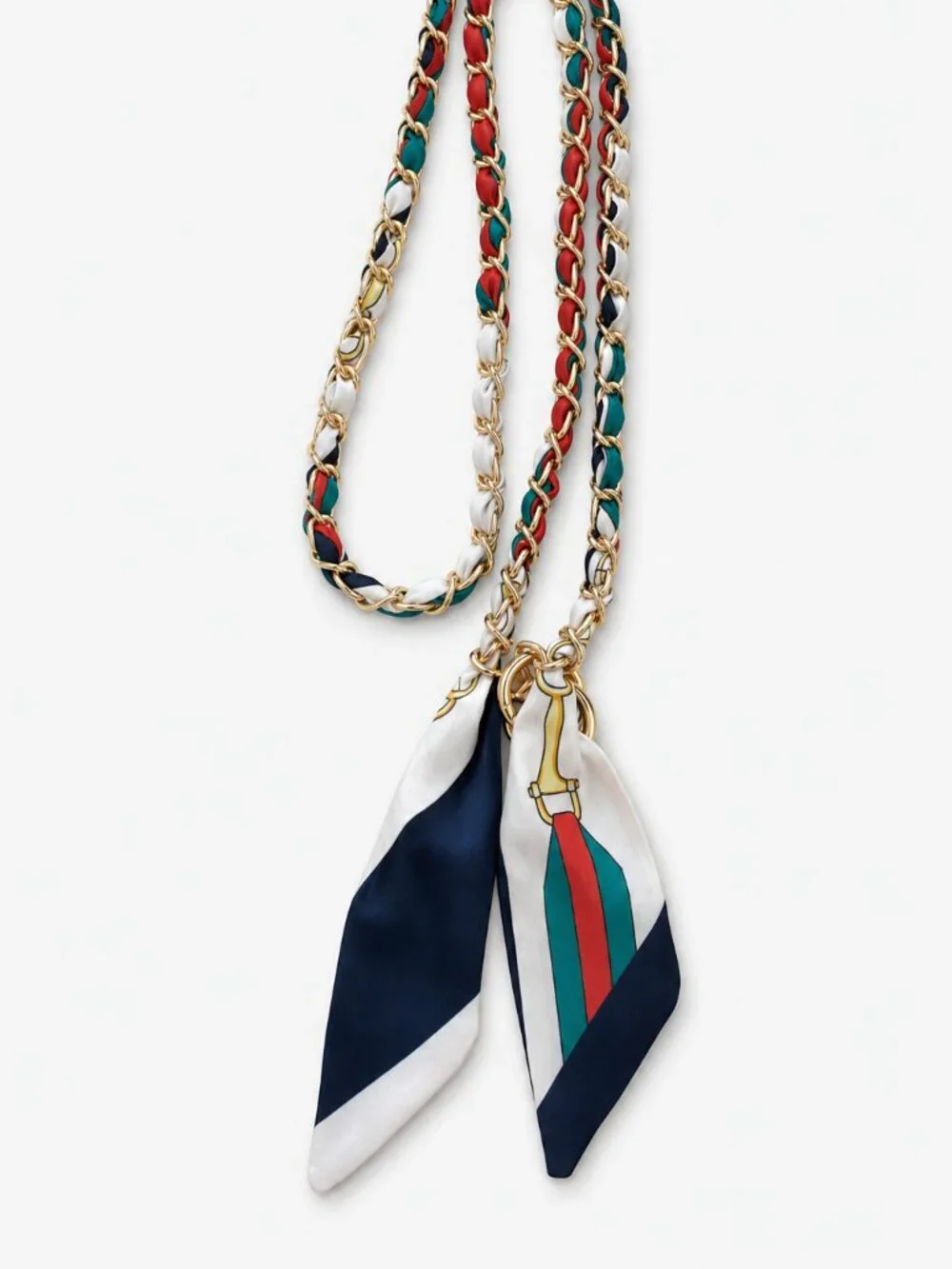 Ribbon Chain Phone Crossbody Lanyard with clear Tether Patch